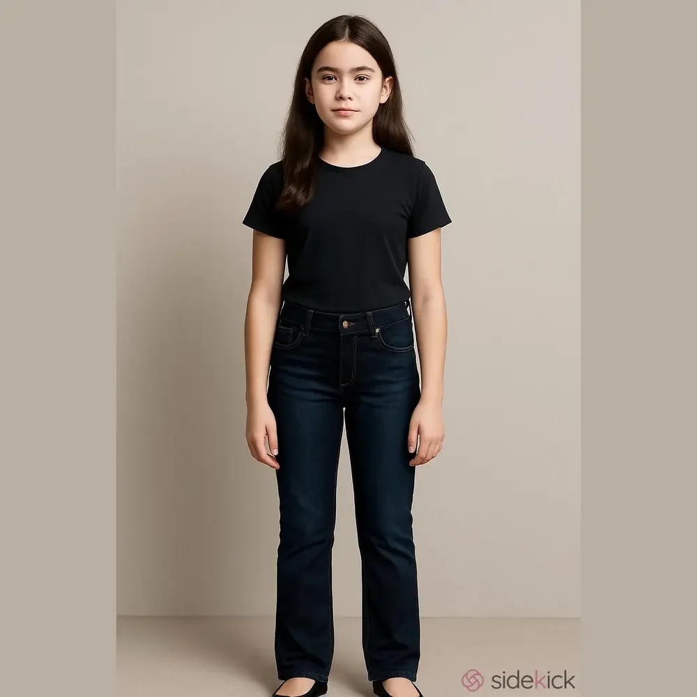 Justice Girls Jeans Size 18 1/2 Dark Wash